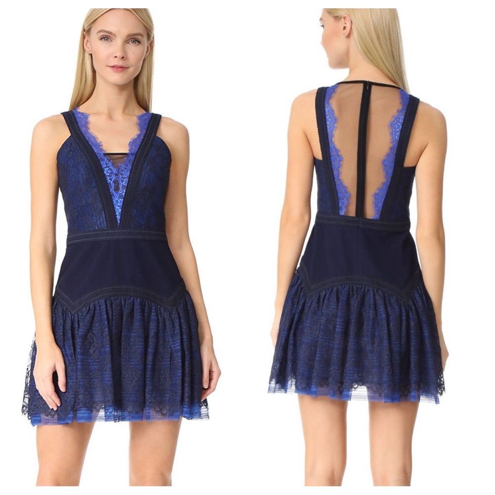 Three Floor Wild Waves Lace Dress